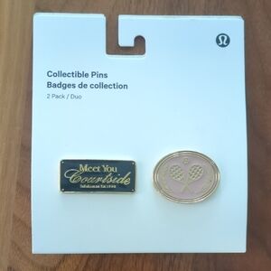 lululemon athletica Gold and Pink Collectible Tennis Pins